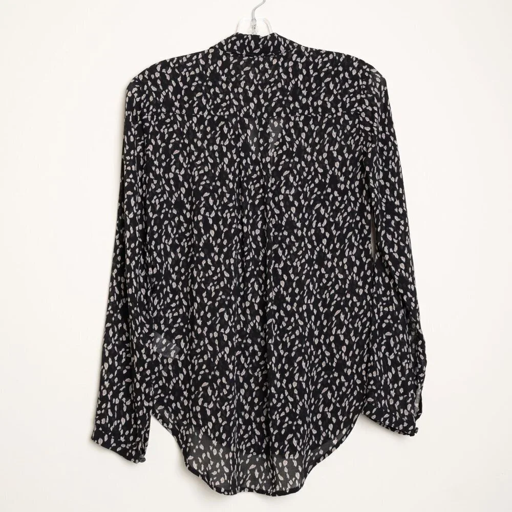 🚨 Anthropologie Cloth & Stone Spotted Lightweight Button Down Shirt - Picture 3 of 11